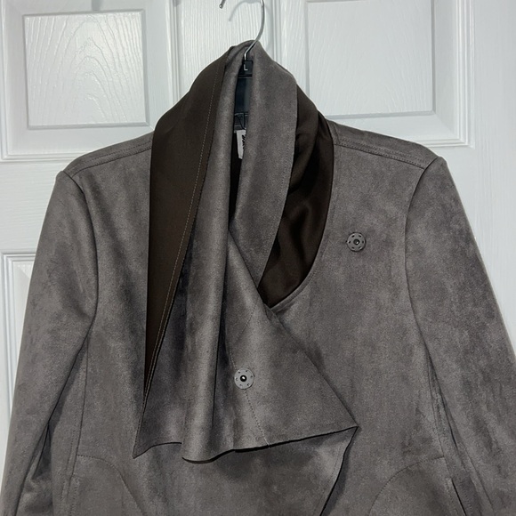 Anne Klein Size Medium Gray Bomber Jacket - Picture 3 of 5